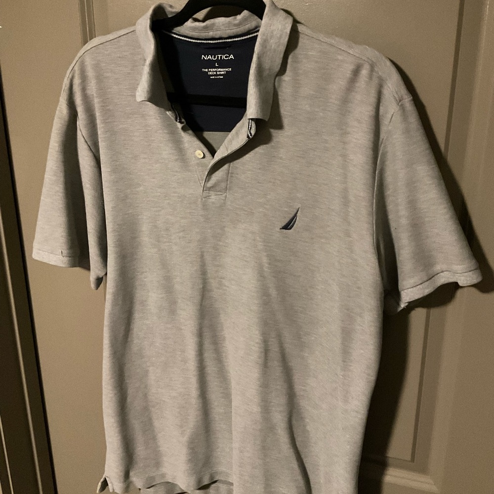 Nautica performance gray polo. Great condition!